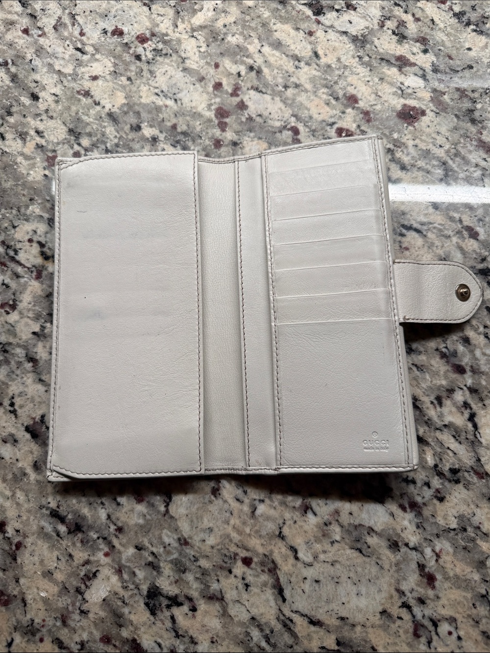 Gucci Brown GG Monogram Heart Snap Continental Wallet - Picture 4 of 5
